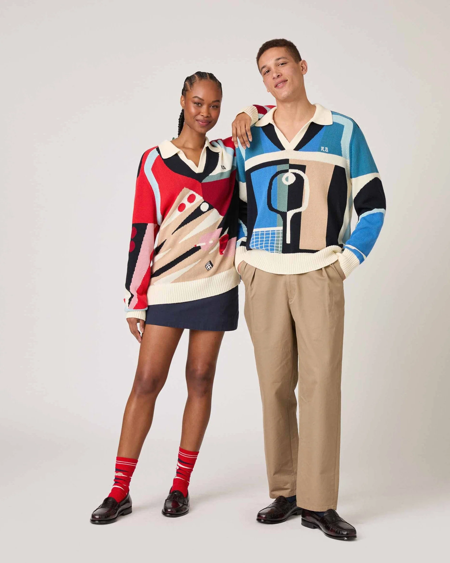 Backgammon Sweater Red Brown Multicolor - Image 9