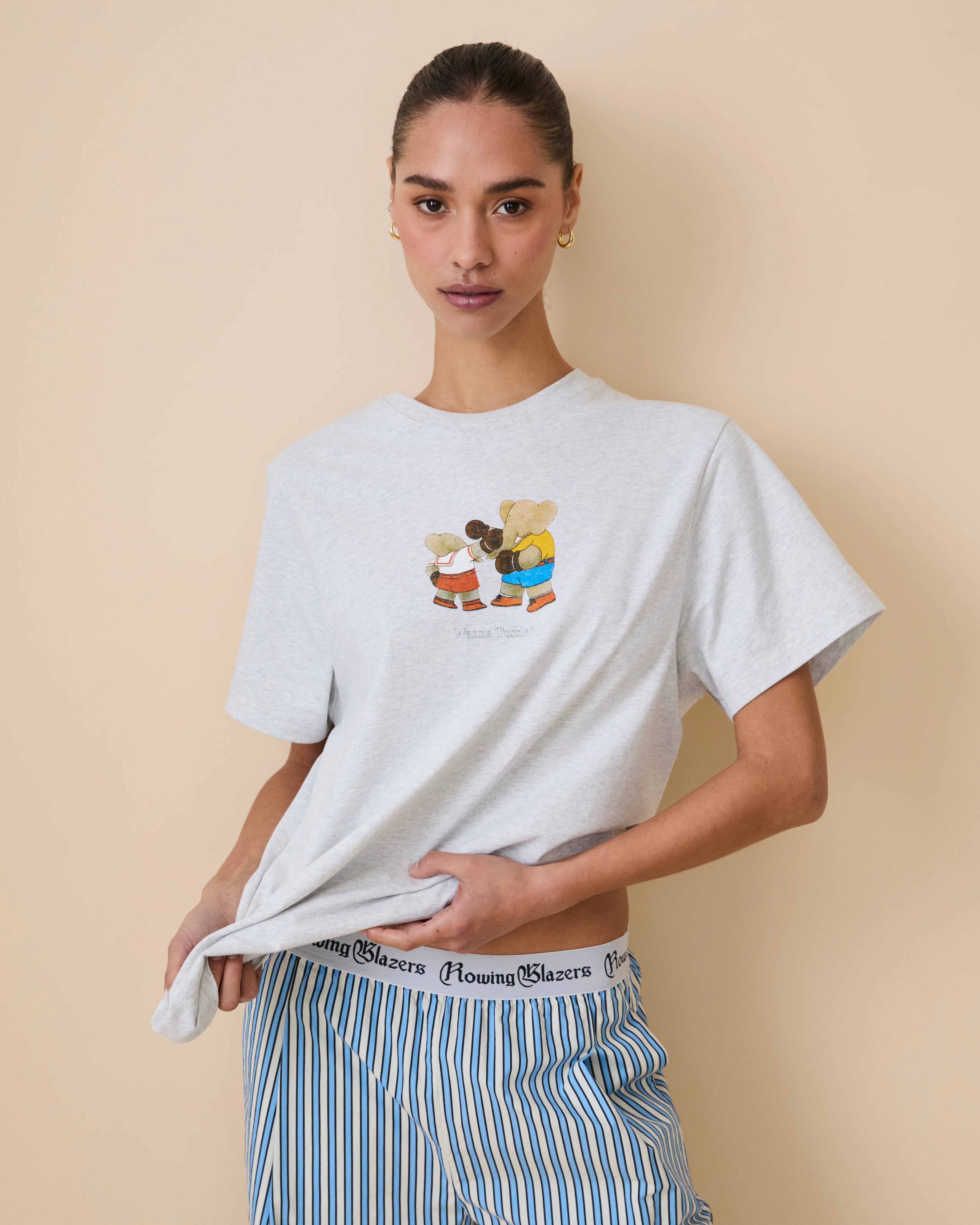 Boxing Babar T-Shirt Heather Gray - Image 5