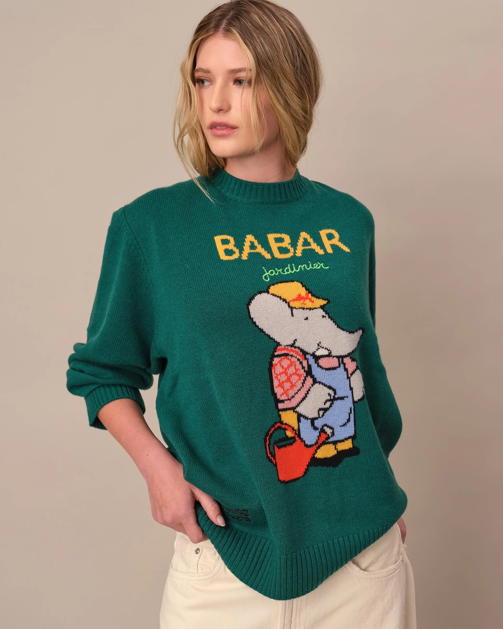 Babar Jardinier Cashmere Sweater Green - Image 6