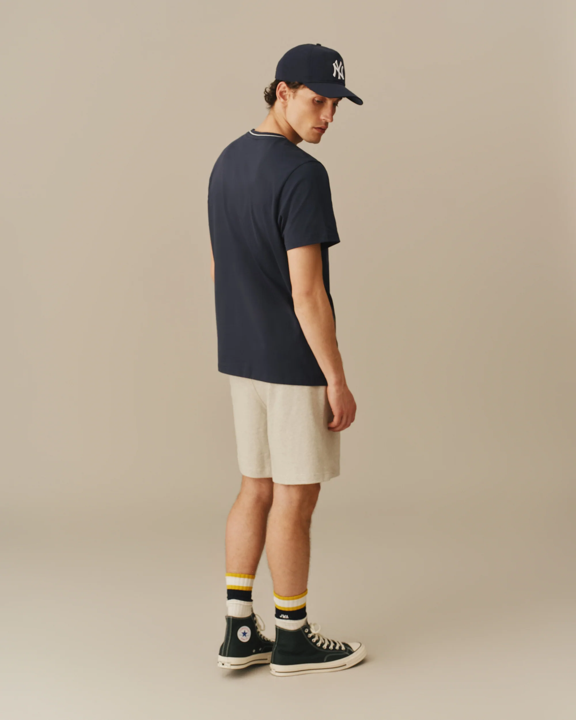 Men's Cotton Fishing Club Tee Navy - Image 5