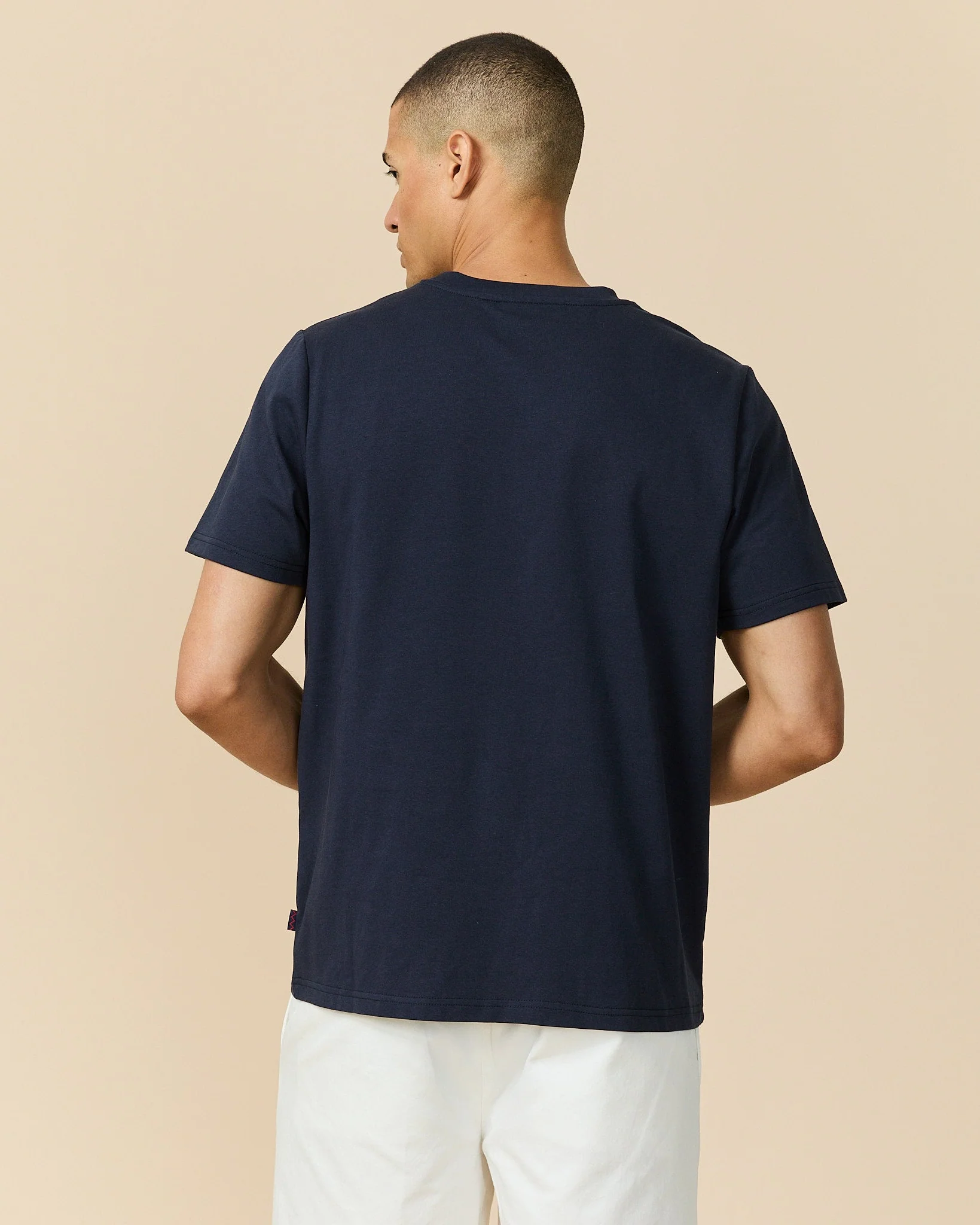 Men's Cotton Flag T-Shirt Navy - Image 4