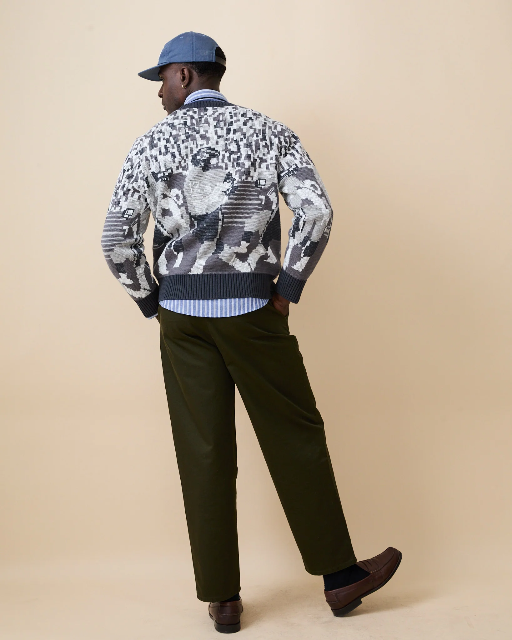 Cotton Football Sweater Black - Image 6