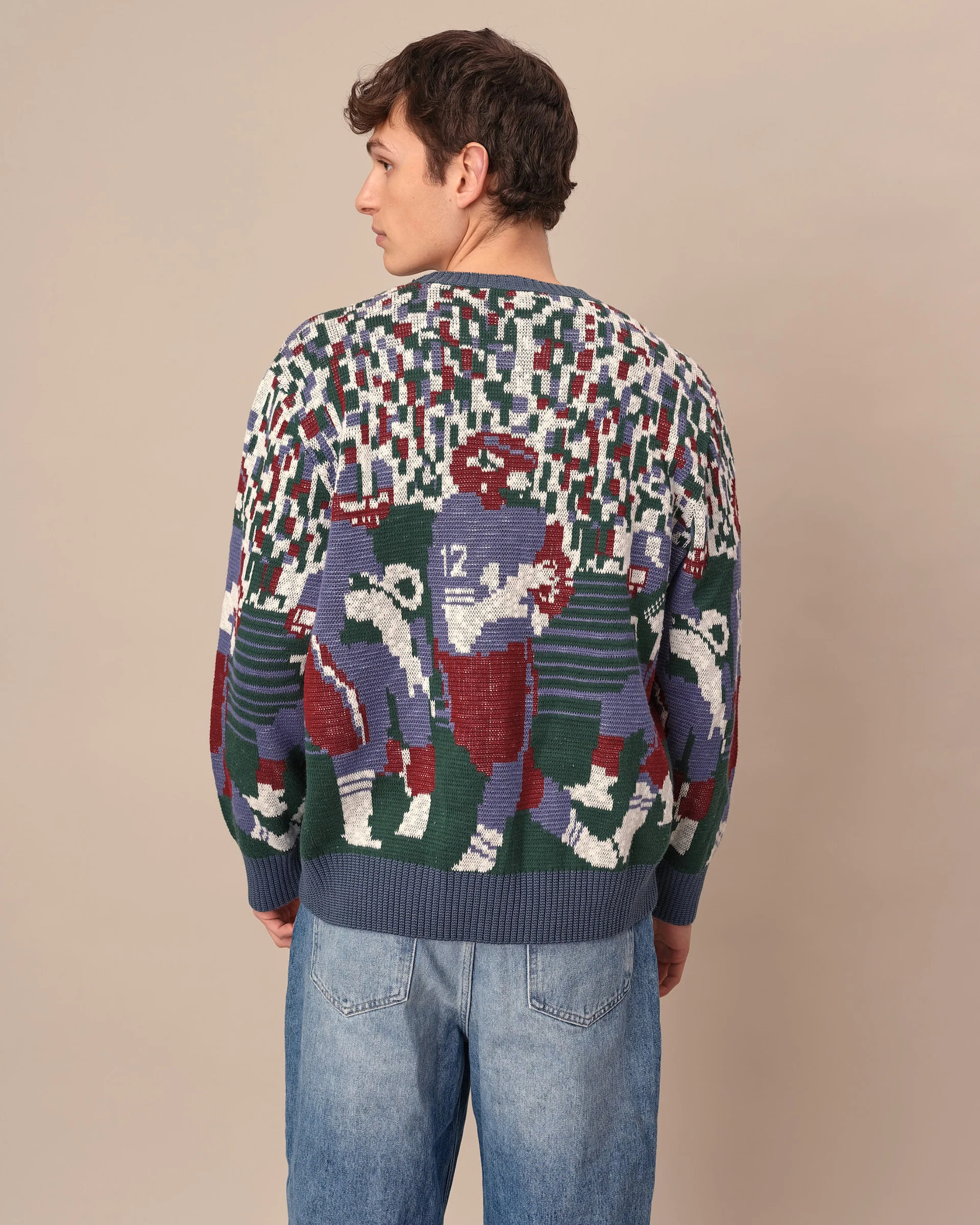 Cotton Football Sweater Green - Image 4