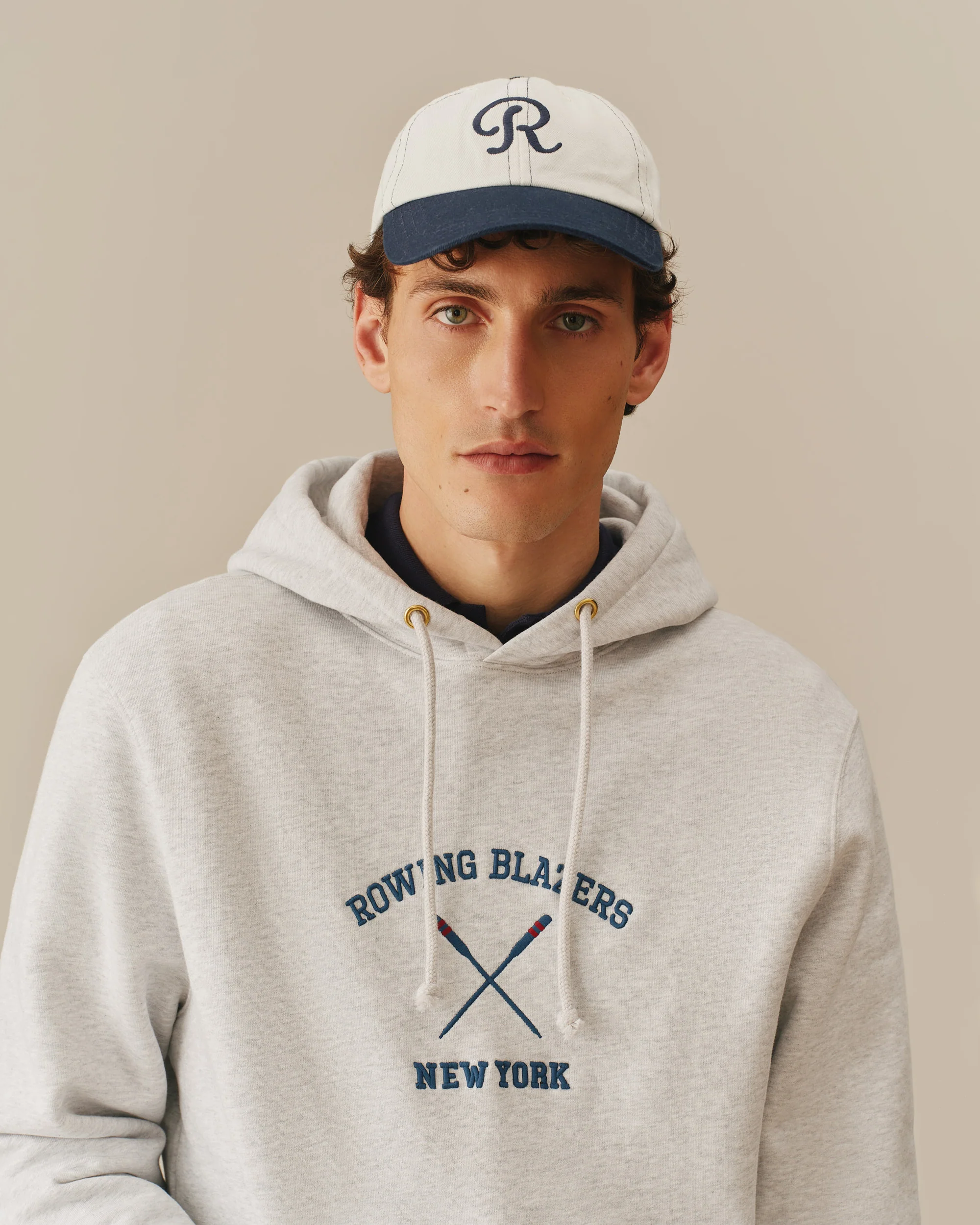 Men's Fleece Rowing Oars Hoodie Heather Gray - Image 5