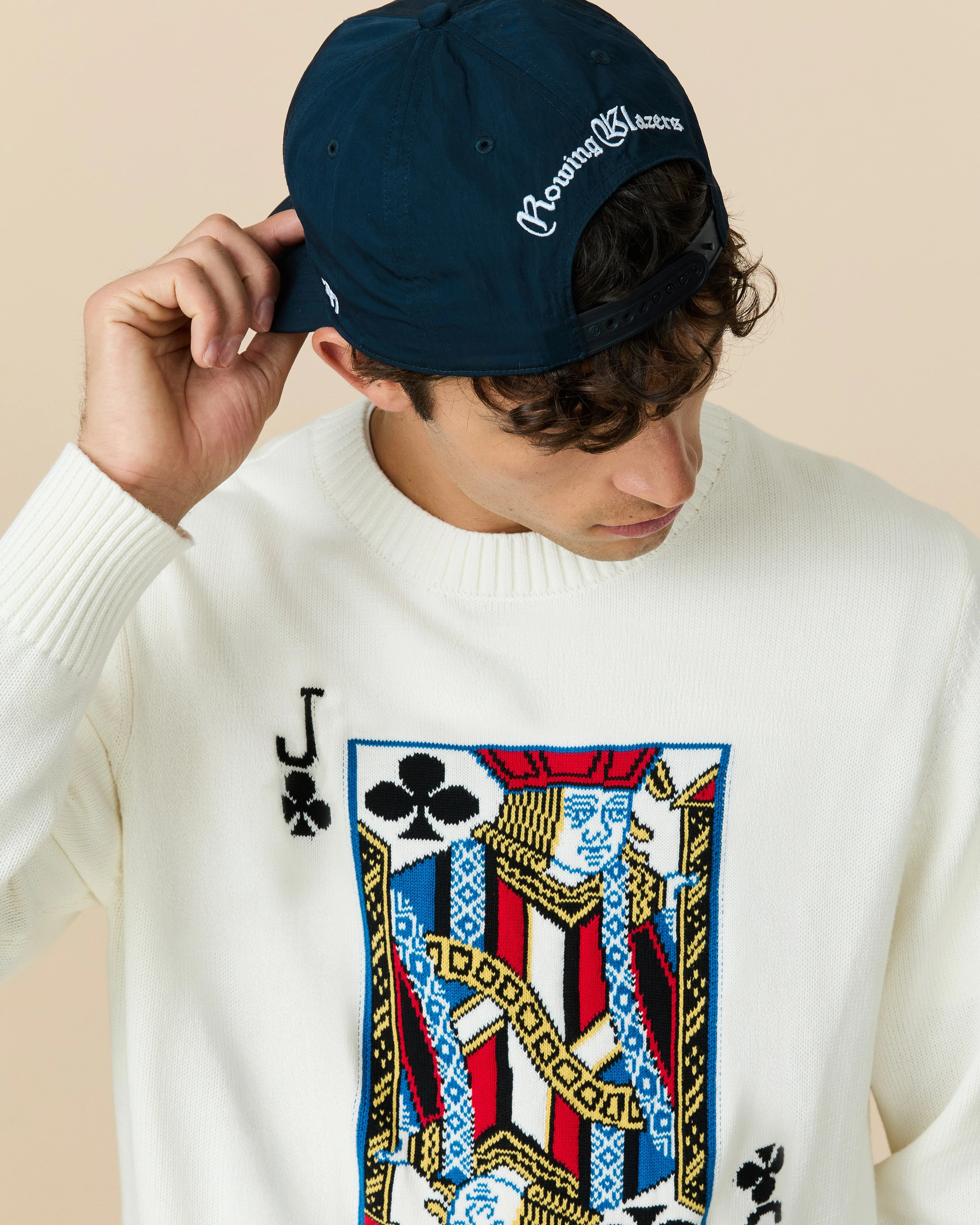 Jack of Clubs Cotton Sweater Cream - Image 3