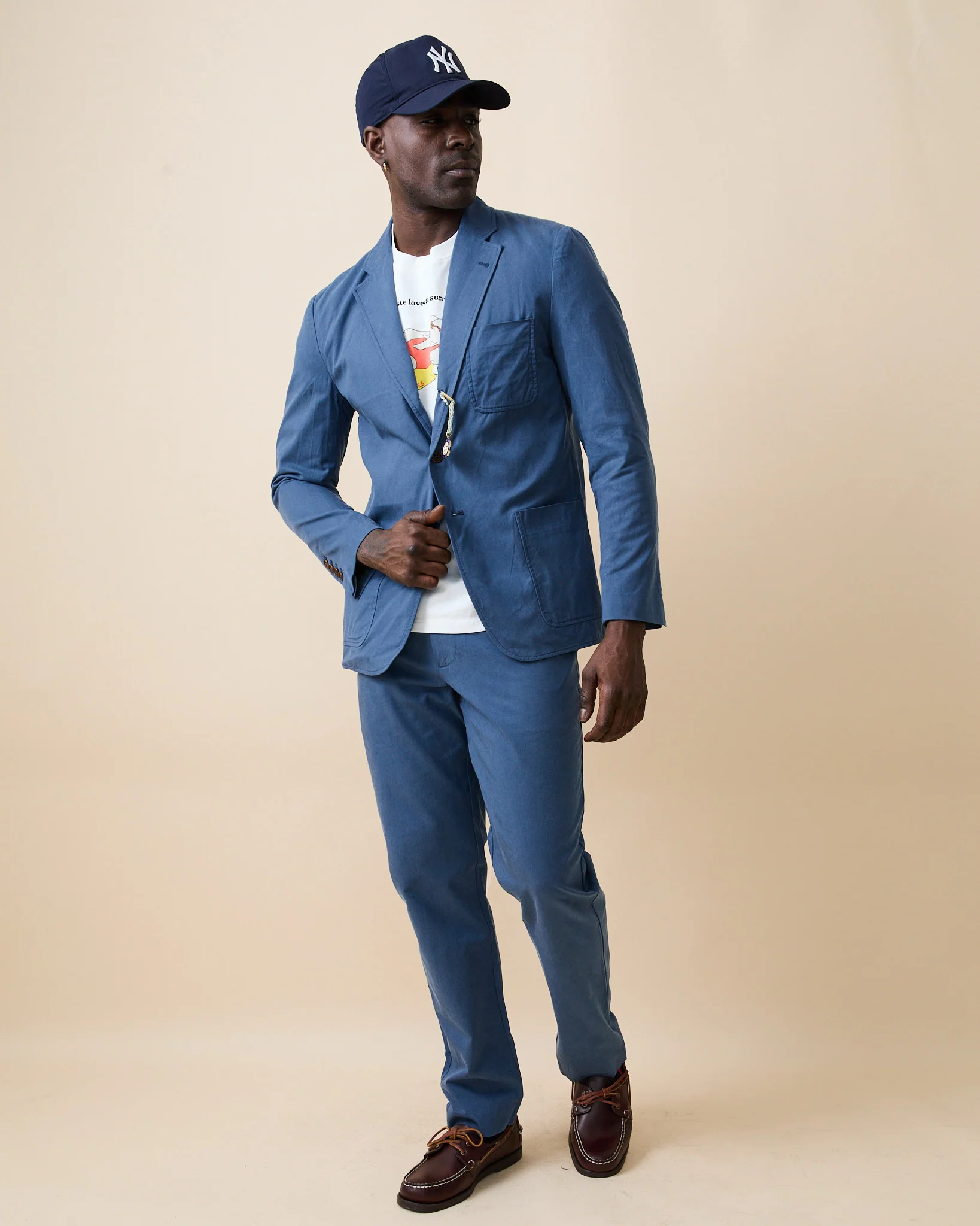Men's Lightweight Twill Suit Pant Light Blue