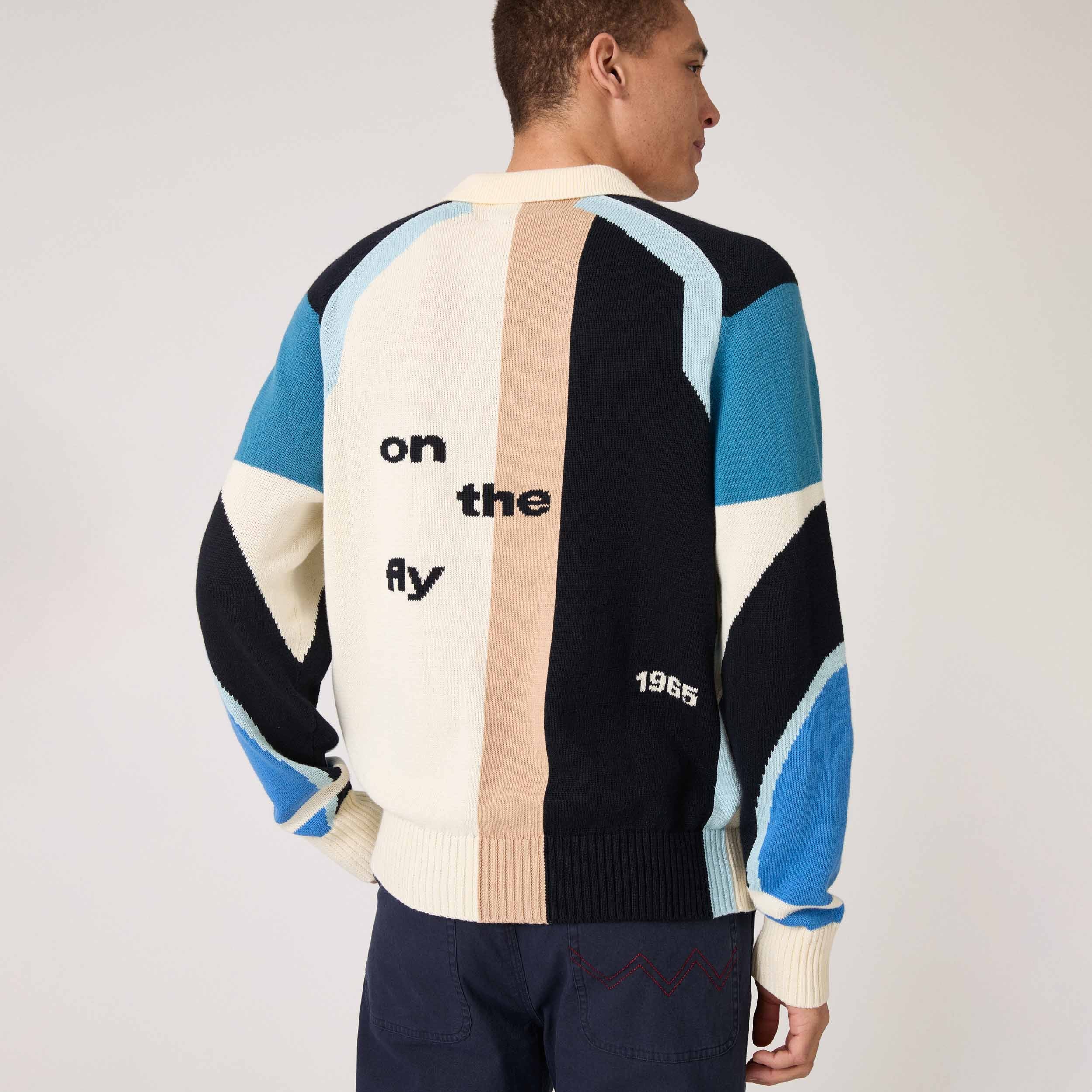 Pickleball Sweater Blue Brown Multicolor - Image 4