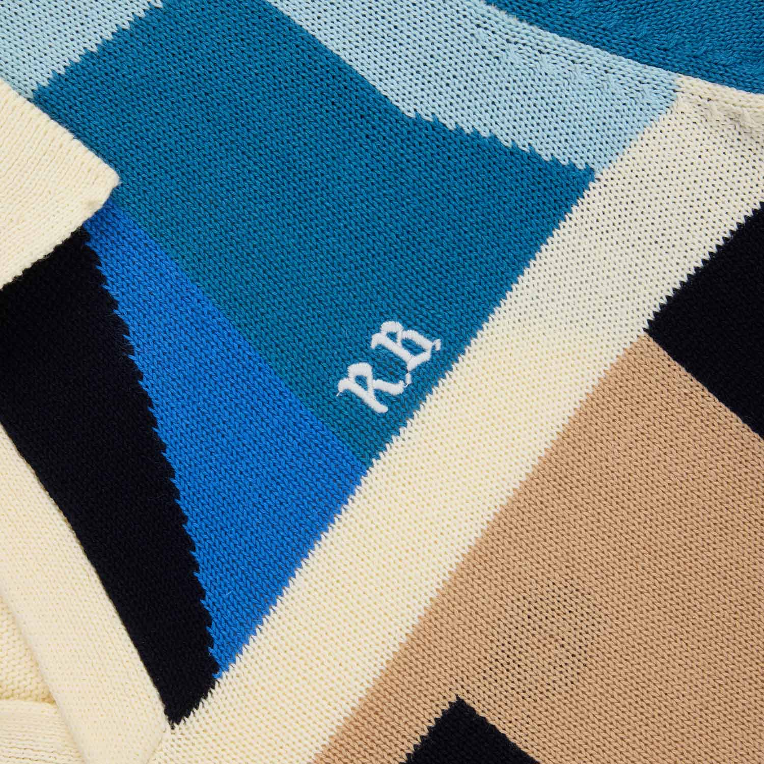 Pickleball Sweater Blue Brown Multicolor - Image 6