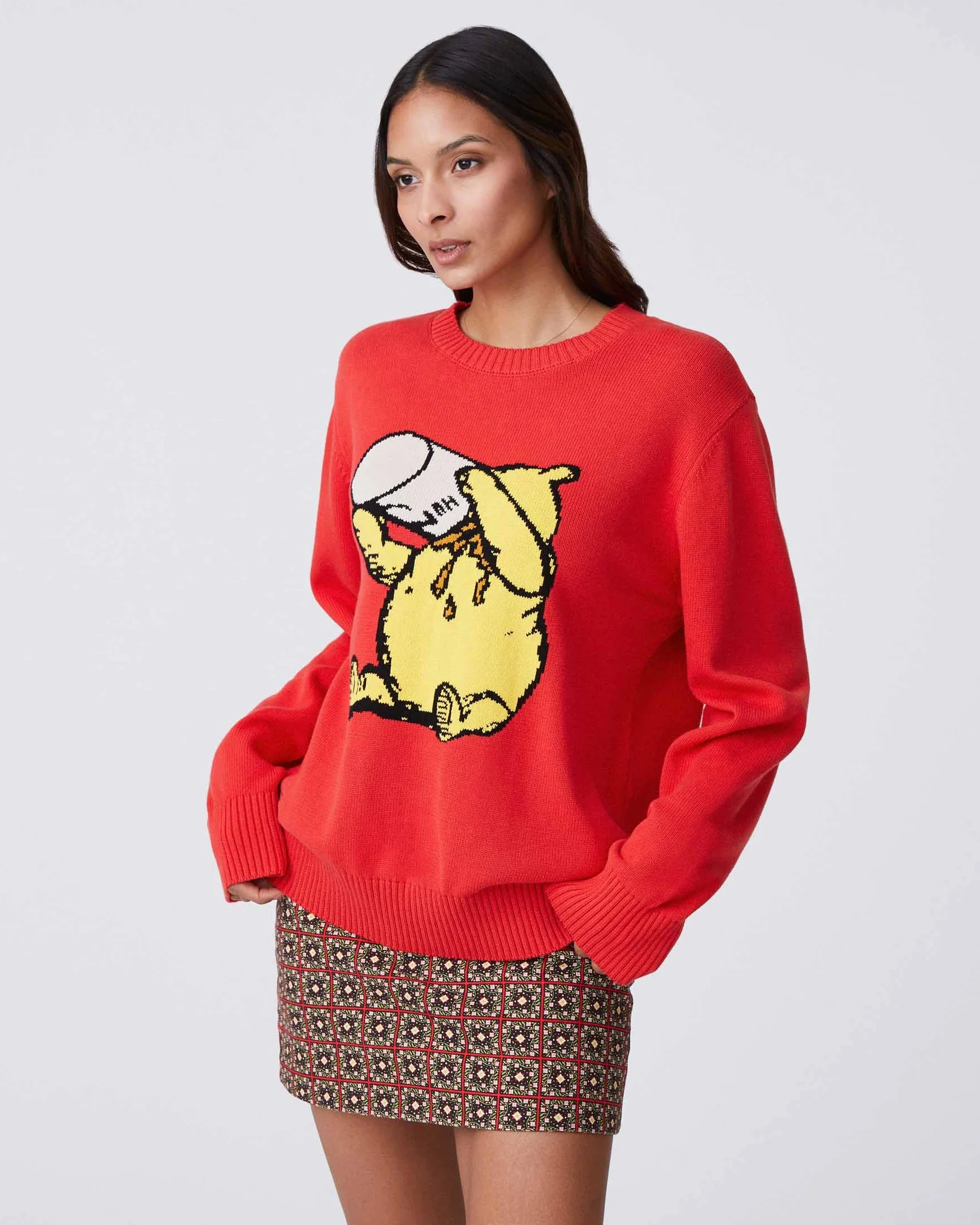 Winnie-the-Pooh Cotton Sweater Cherry Red - Image 4