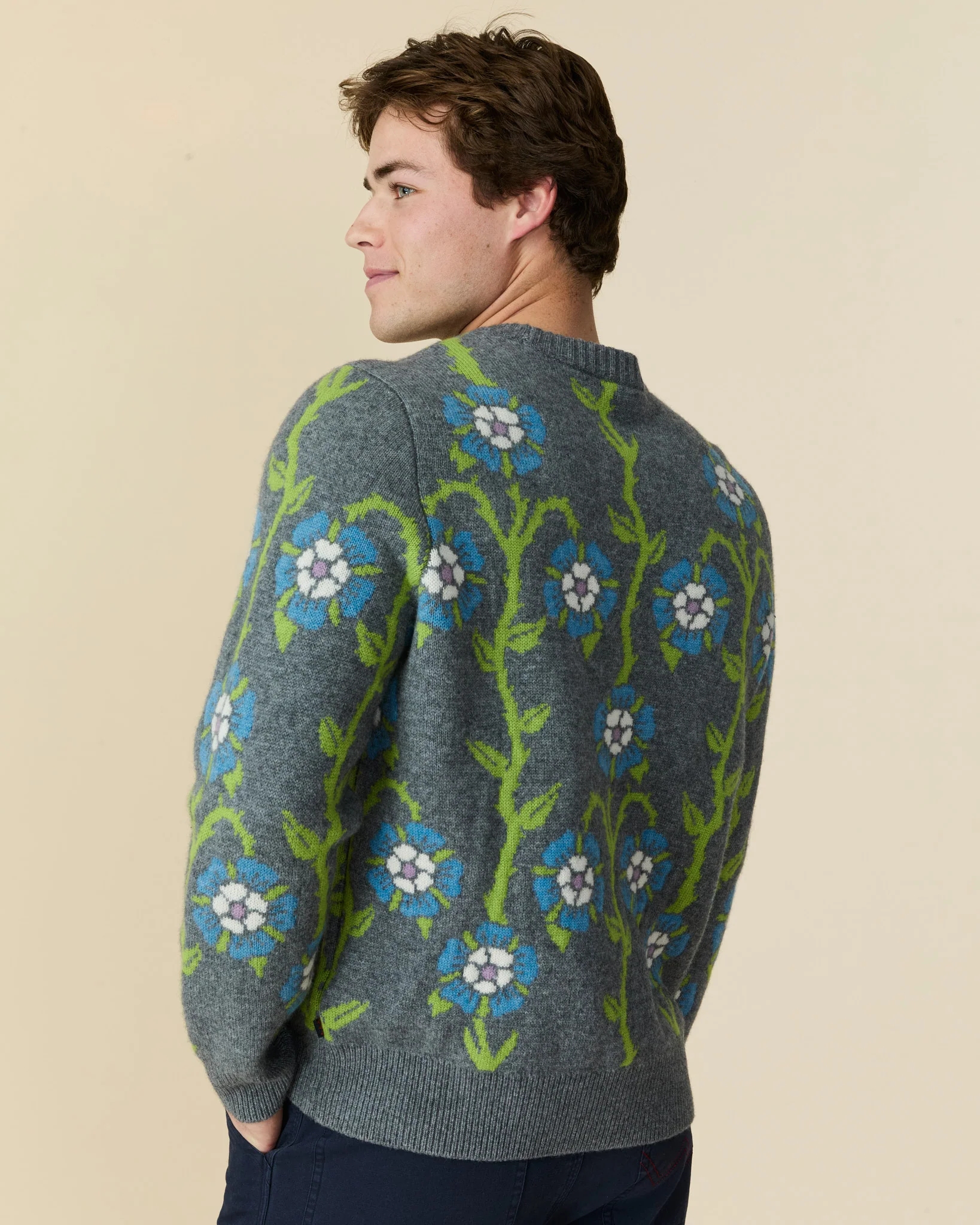 Roses Sweater Heather Grey Multi - Image 5