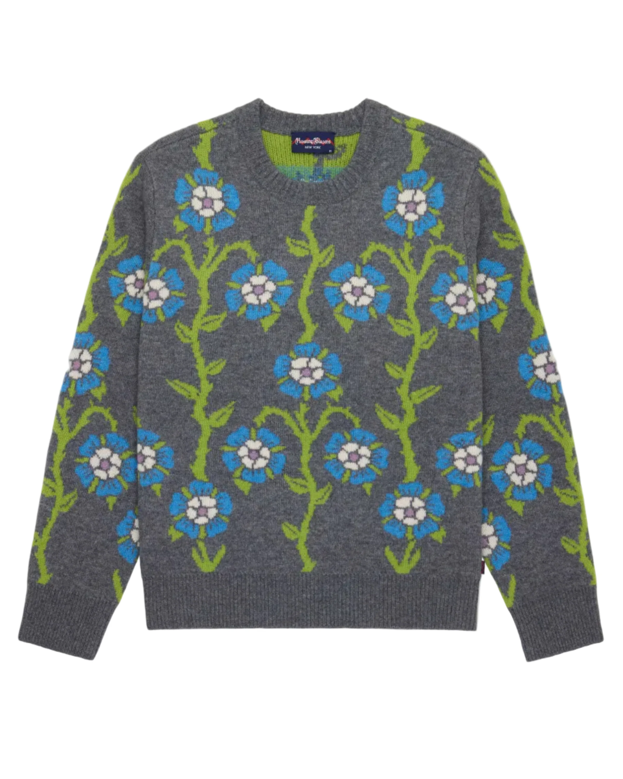 Roses Sweater Heather Grey Multi - Image 9