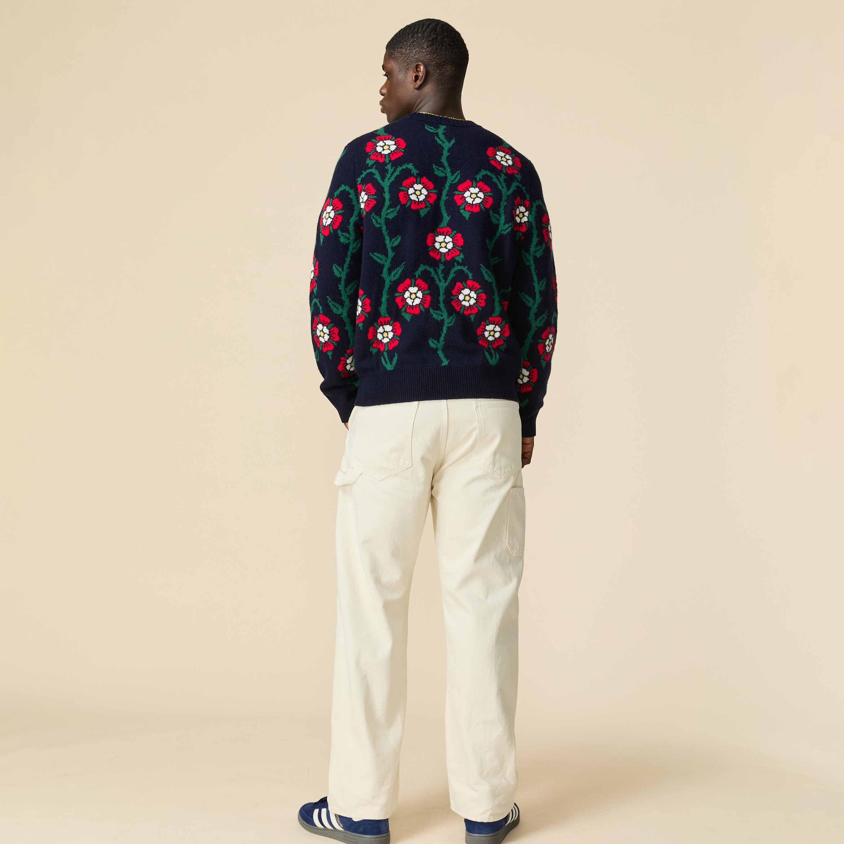 Roses Sweater Navy Multi - Image 6