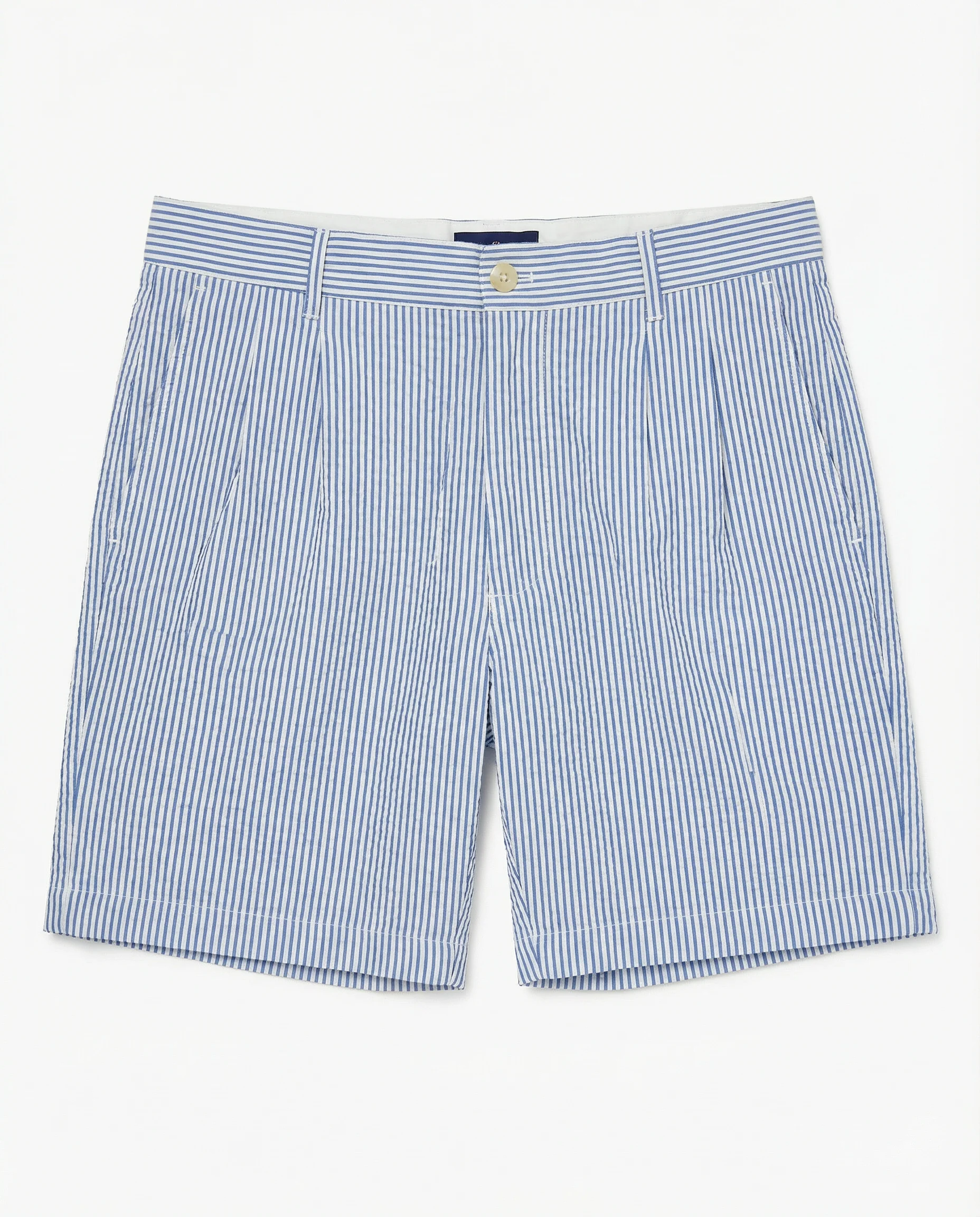 Men's Seersucker Stripe Short Blue - Image 5