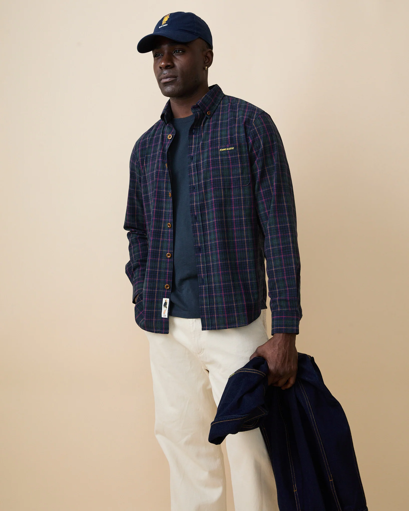 Men's Spring Plaid Shirt Evergreen Cotton Plaid - Image 5