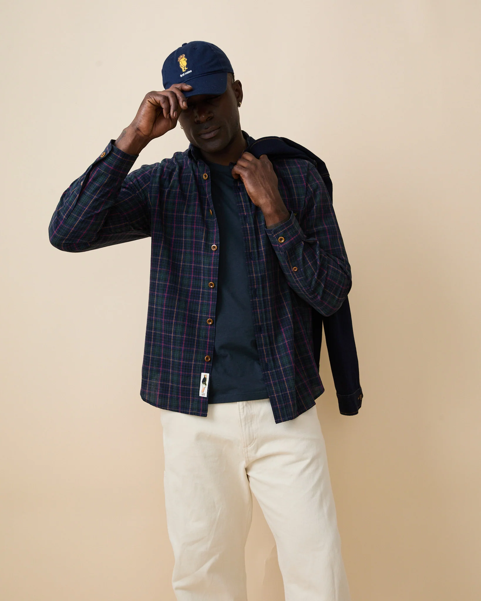 Men's Spring Plaid Shirt Evergreen Cotton Plaid - Image 6