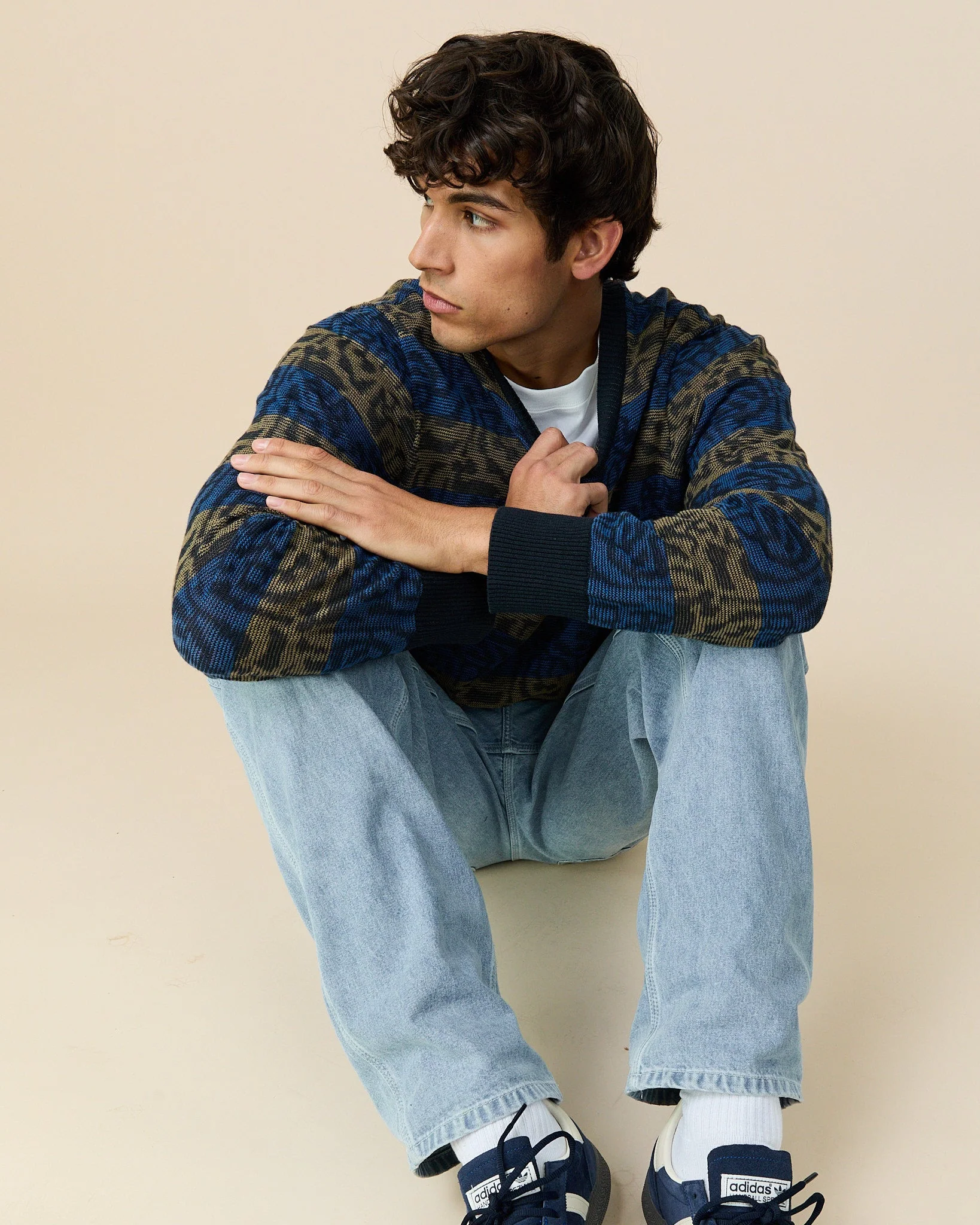 Tonal Striped Sweater Blue Black Tonal Stripe - Image 5