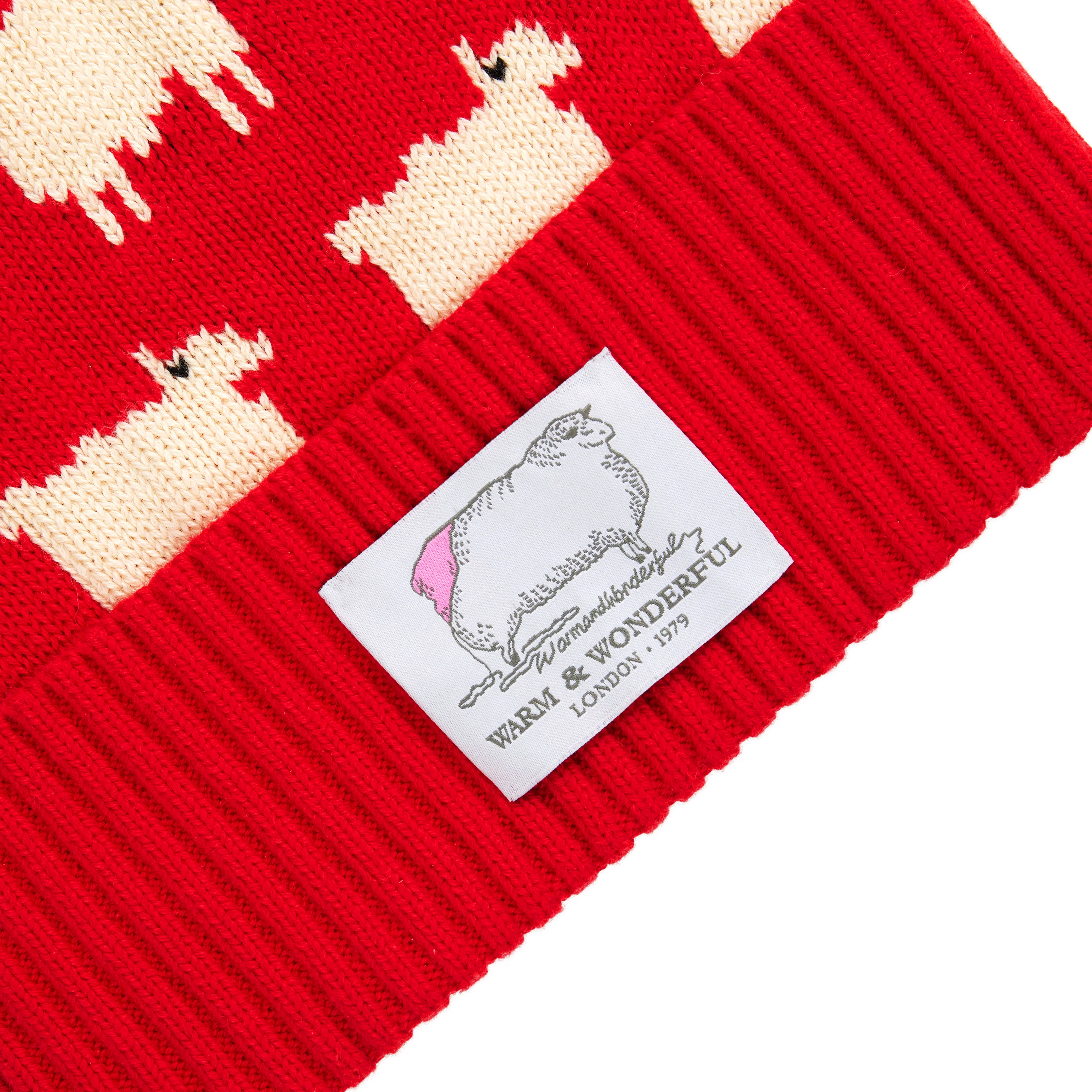 Cotton Sheep Beanie Diana Red - Image 3