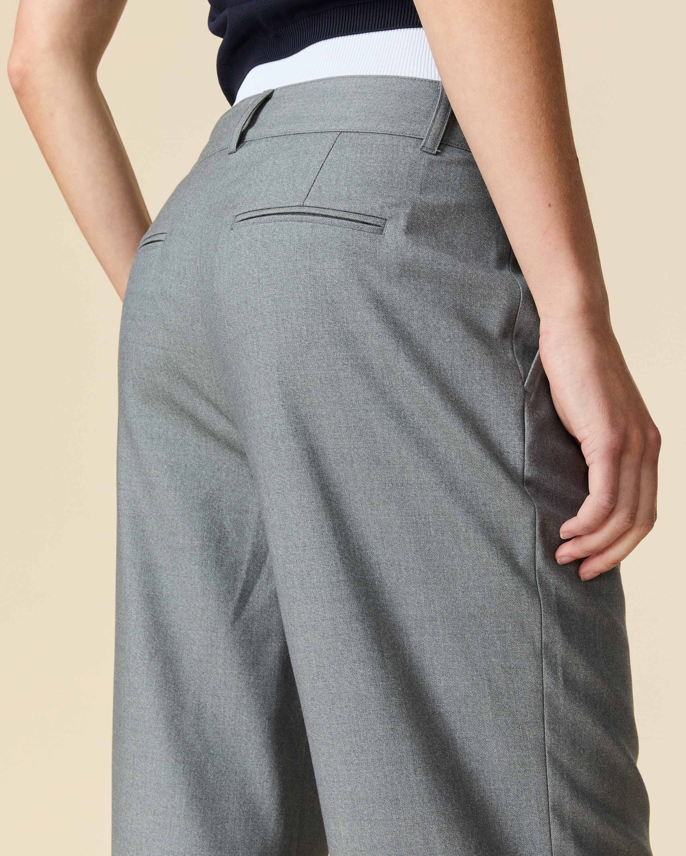 Women's Brushed Twill Mid-Rise Trouser Gray - Image 4
