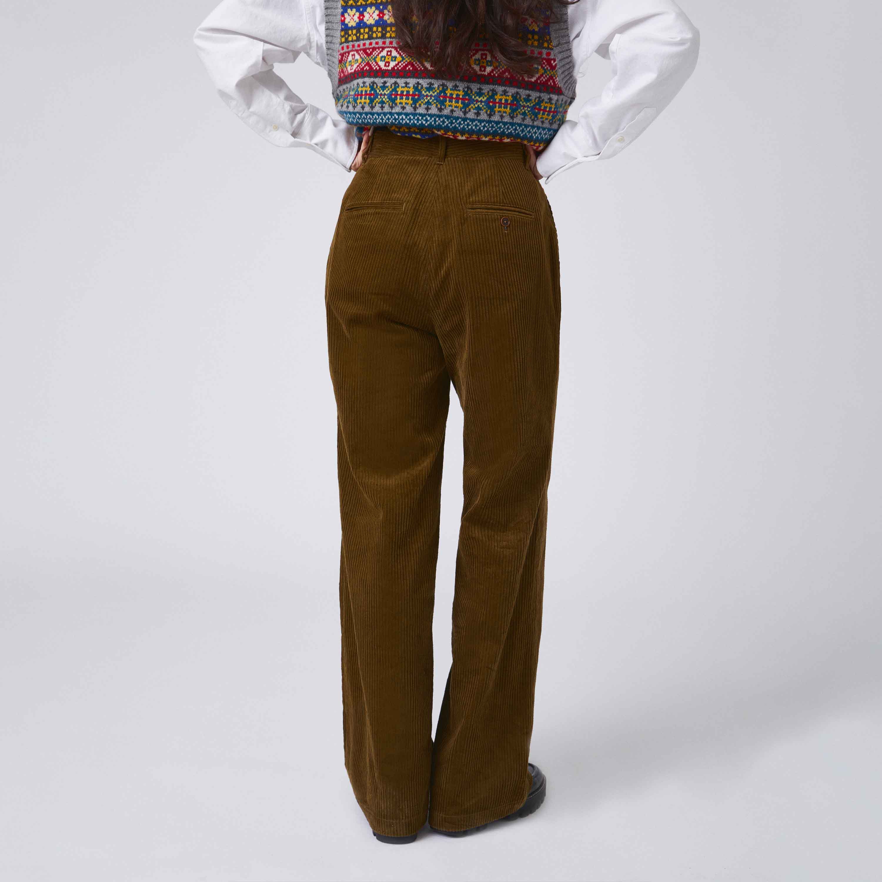 Women's Corduroy Straight Leg Pant Hunter Green - Image 6