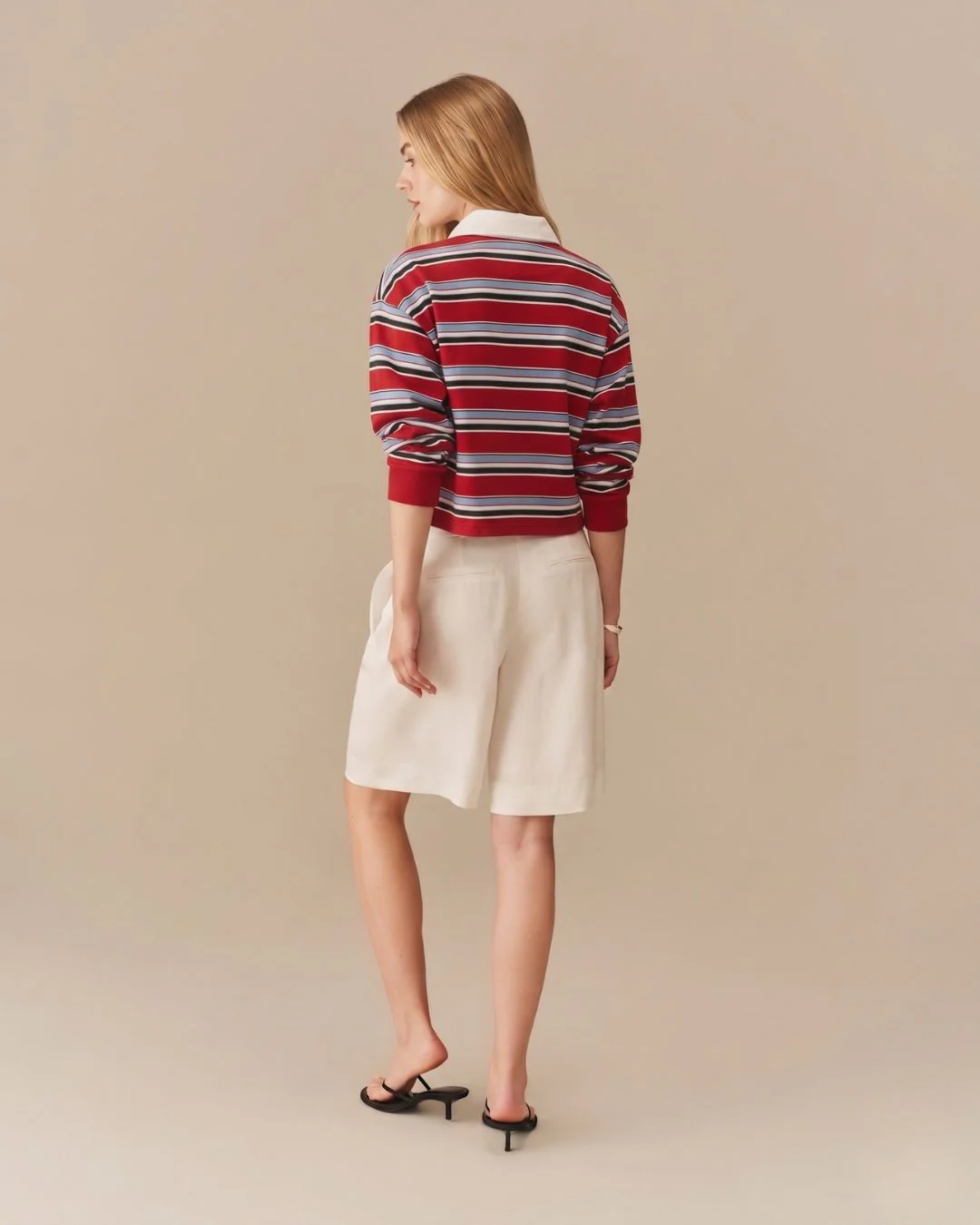 Cotton Legacy Striped Rugby Red - Image 4