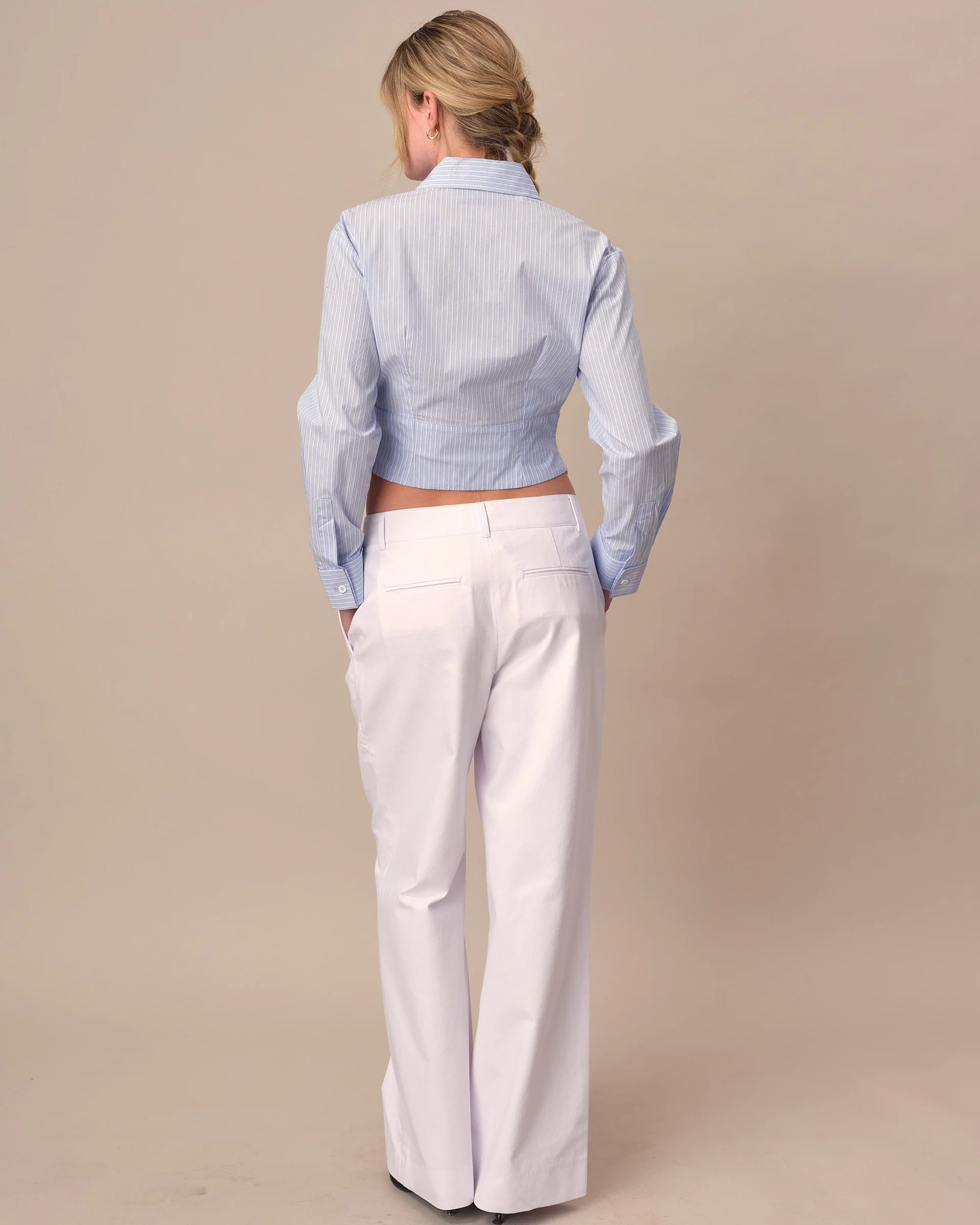 Women's Denim Trouser White - Image 4