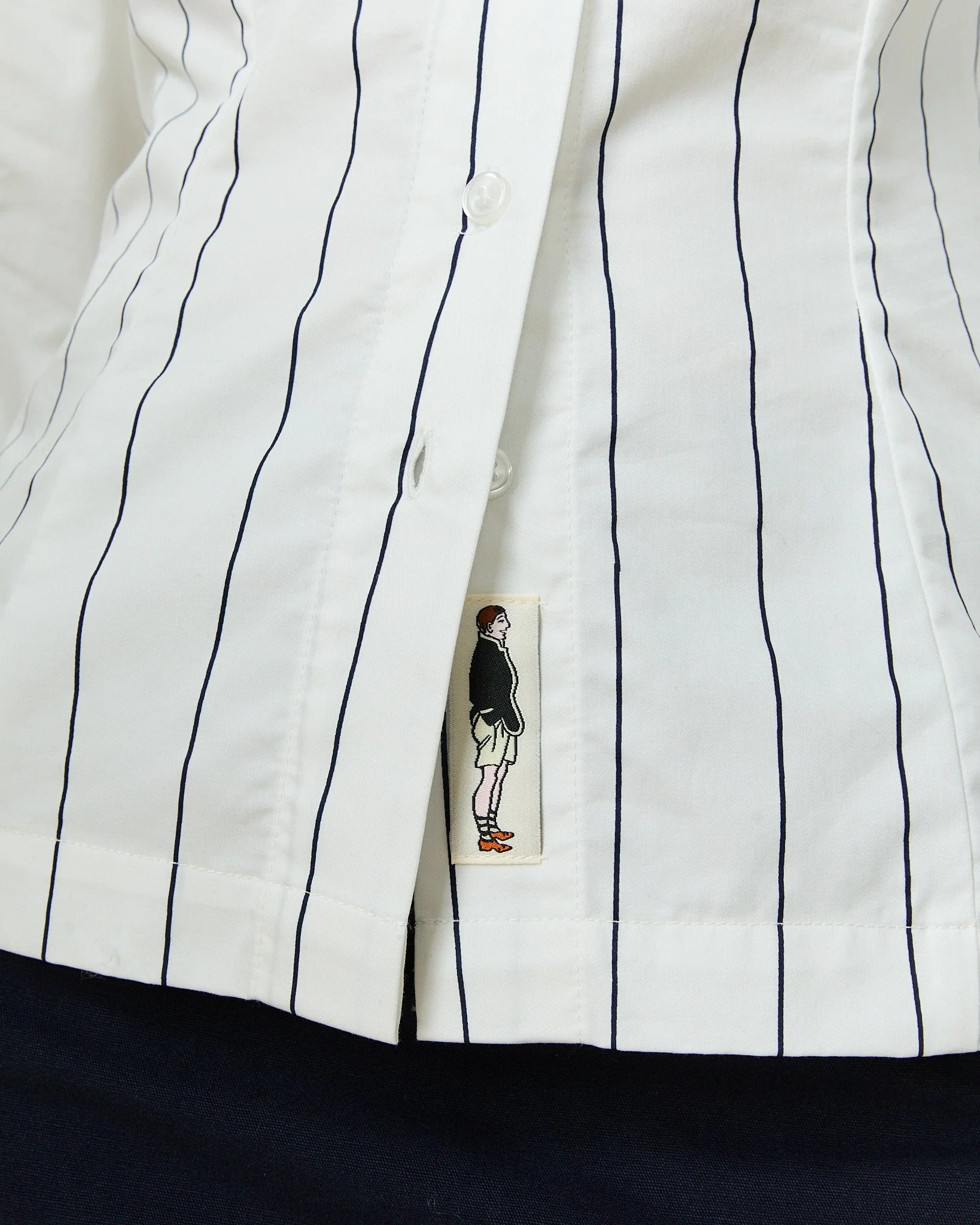Women's Fitted Lace Collar Button Down Shirt White - Image 5