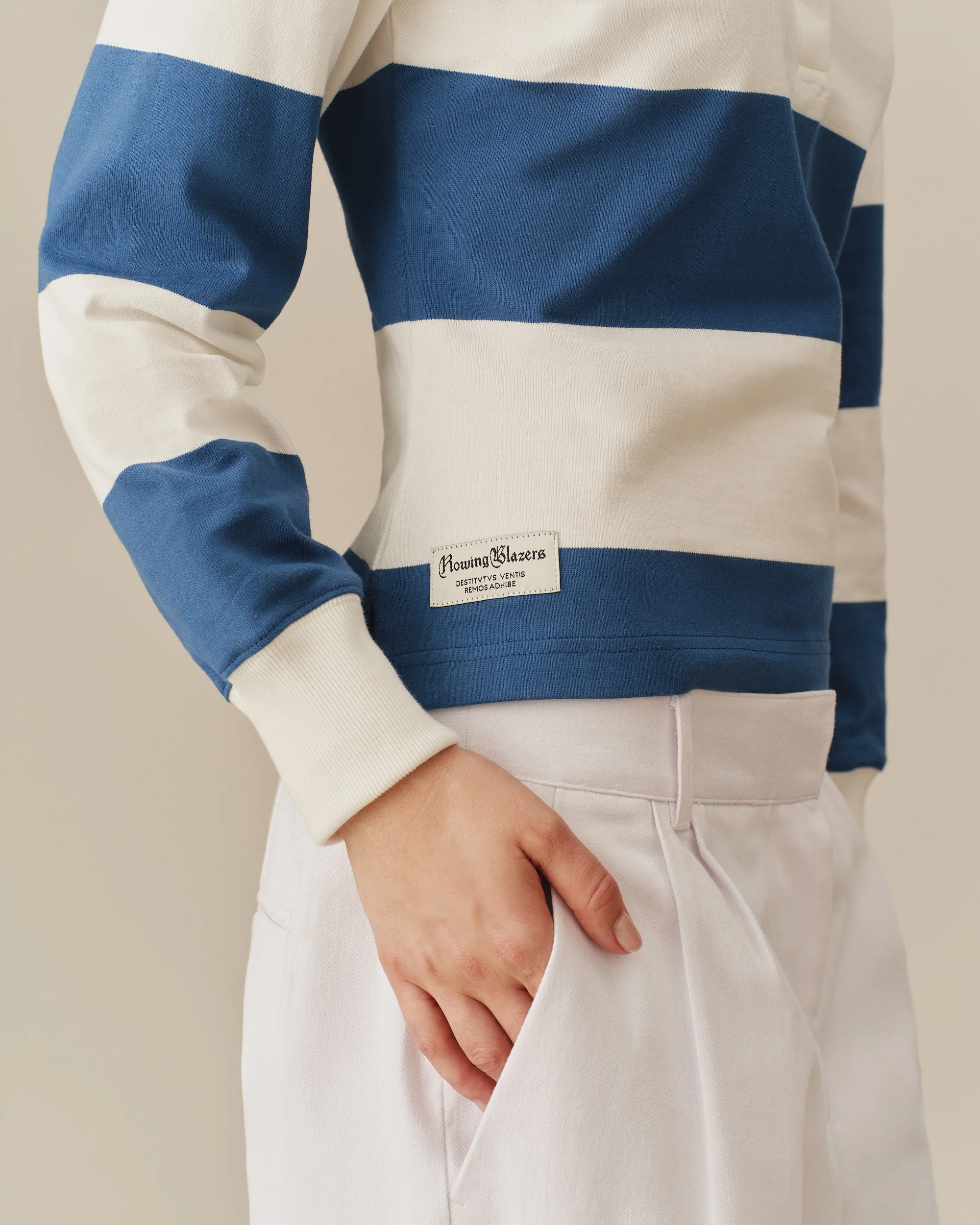 Striped Rugby Blue White Stripe - Image 4