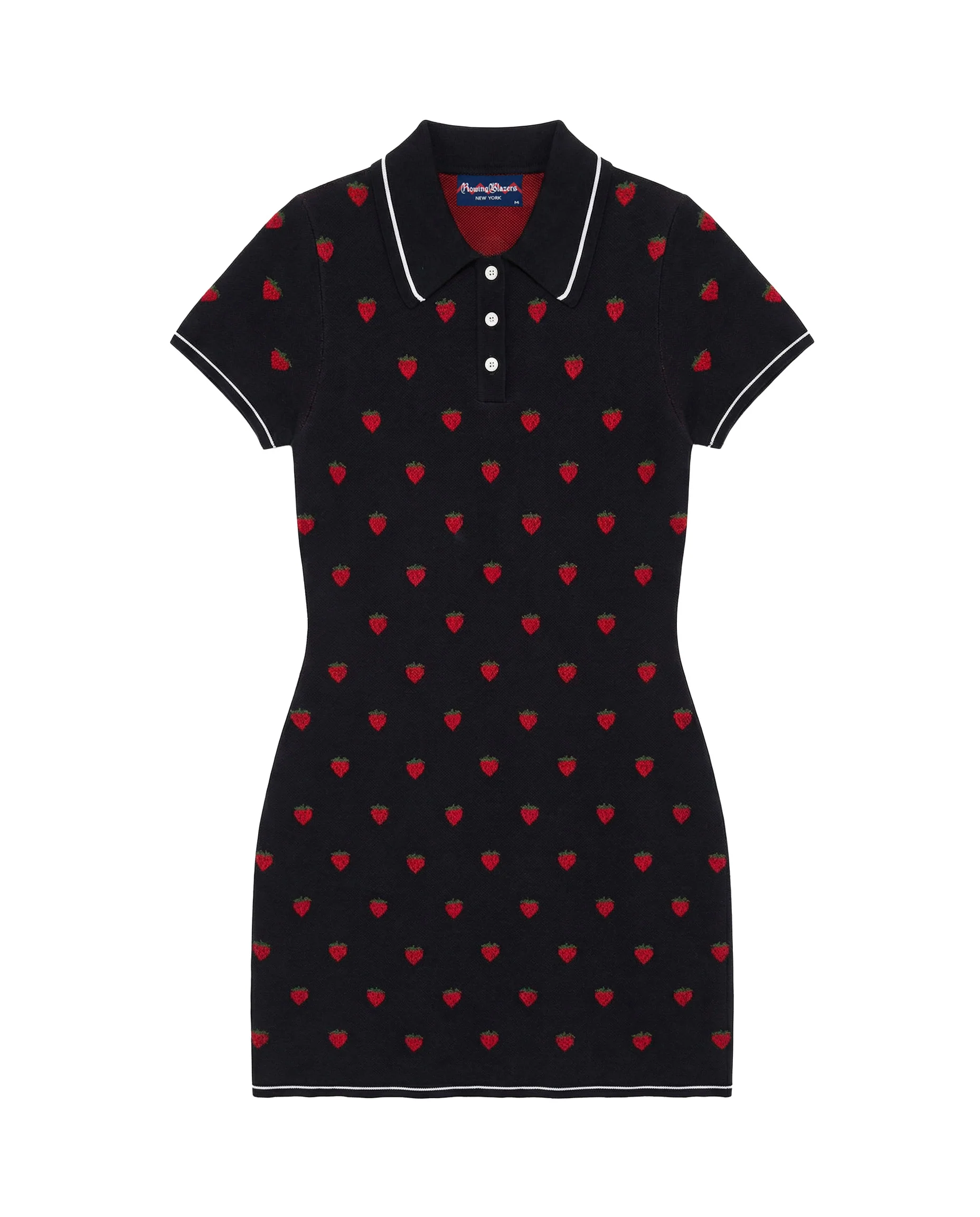 Women's Sweater Polo Dress Navy - Image 7
